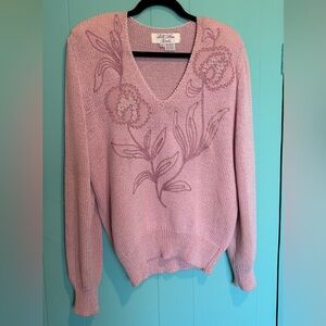 Vintage Pink Lilli Ann Knits Sweater